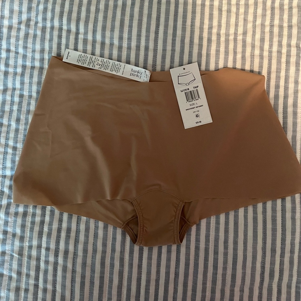 NWT Hanky Panky BreatheSoft Boyshort Size L Taupe